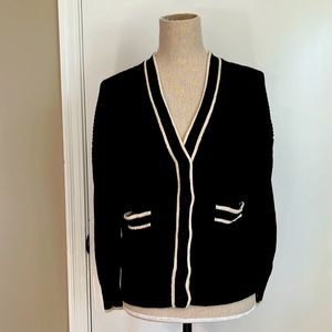 J.Crew Black Cotton Cardigan XS